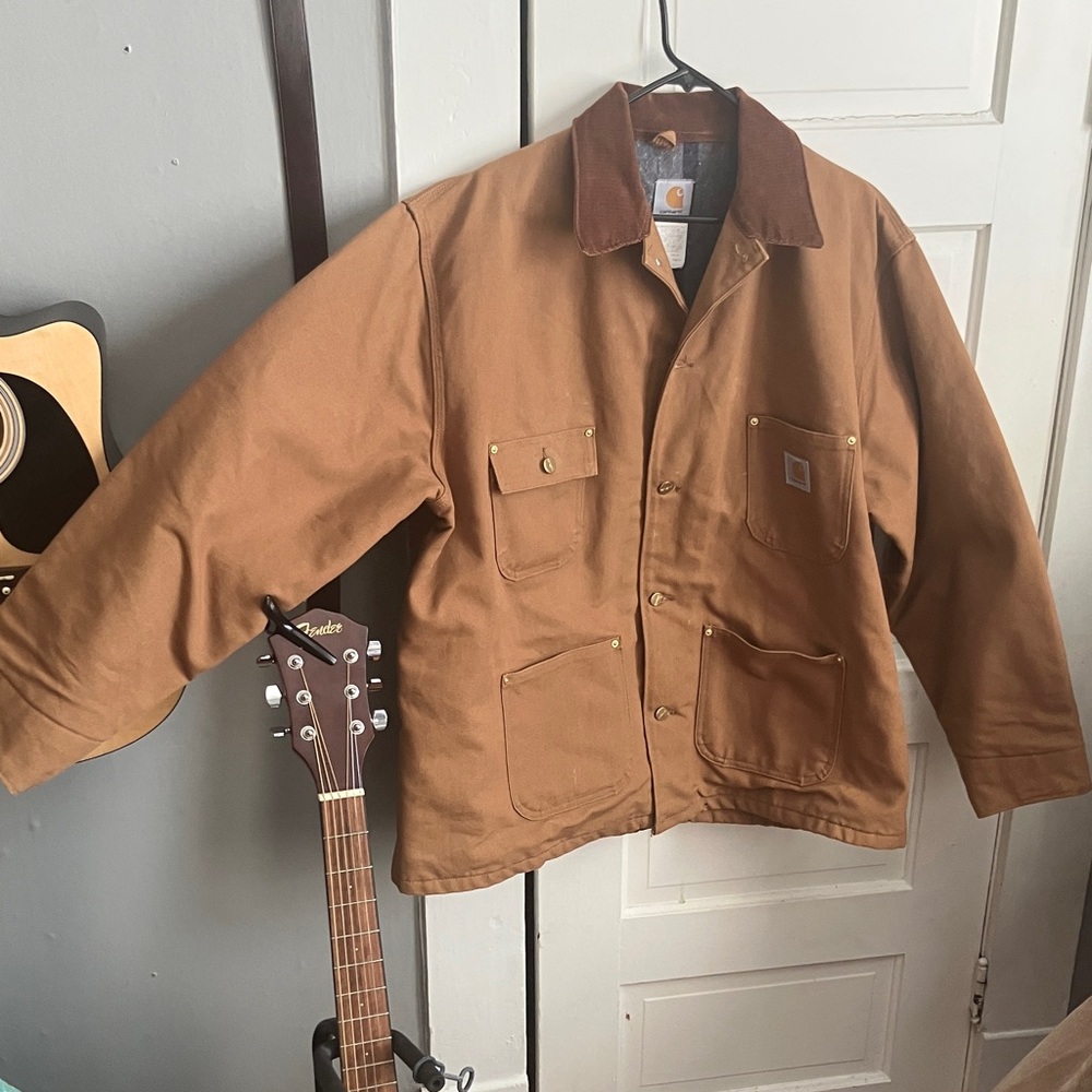 Carhartt Brown Field Jacket with Corduroy Collar